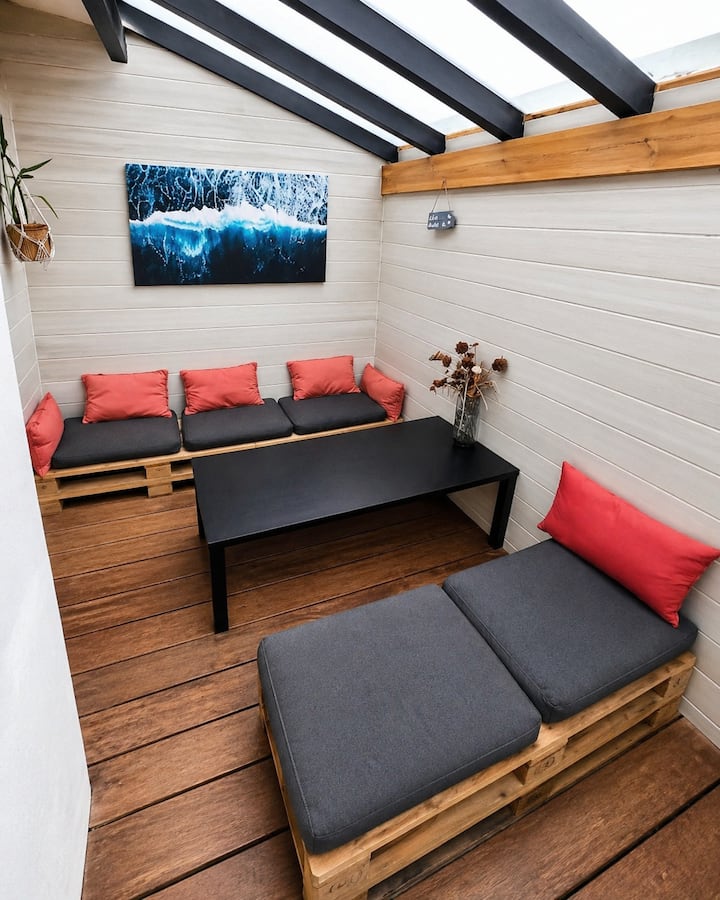 Espace détente sur le patio privé
